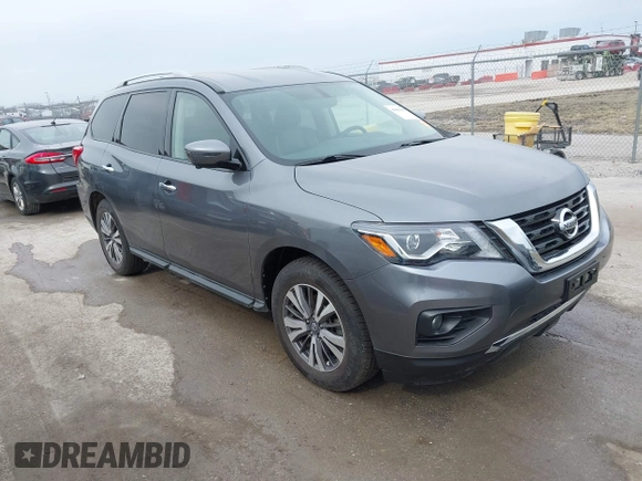 2019 Nissan Pathfinder S z VIN 5N1DR2MM7KC593207, wystawiony jako IAAI lot #41639401 z przebiegiem 71 494 mil mil oraz . Historia ofert i sprzedaży dostępna na DreamBid. Obrazek 1.