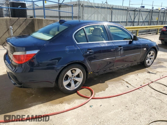 2006 BMW 5 Series 530i with VIN WBANE73556CM39724, listed as a Copart auction lot 46697405 with 191,164 mi miles and Non Repairable. Bid and sale history available at carsss.com. Image 3.