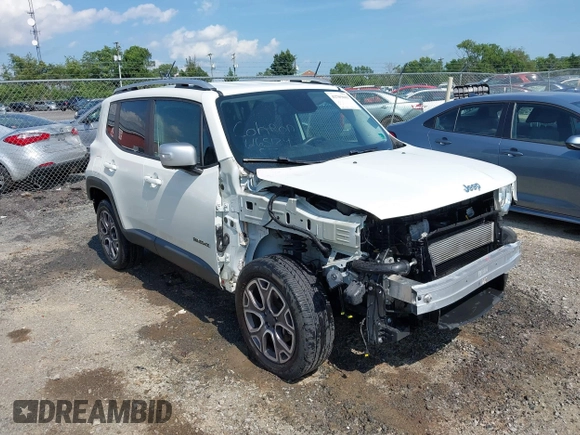 2017 Jeep Renegade Limited с VIN ZACCJBDB6HPF31940, выставлен на аукционе IAAI как лот 42705043 с пробегом 65 890 миль миль и . История ставок и продаж доступна на DreamBid. Изображение 1.