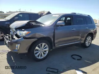 2013 Toyota Highlander Hybrid Limited with VIN JTEDC3EH5D2011963, listed as a Copart auction lot 72284334 with 150,804 mi miles and Salvage Title. Bid and sale history available at carsss.com. Image 1.
