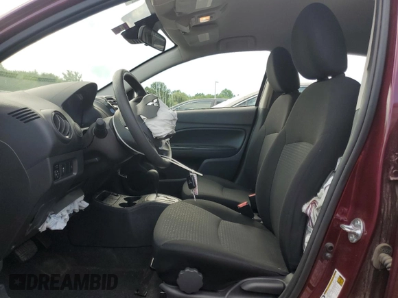 2024 Mitsubishi Mirage ES with VIN ML32FUFJXRHF11136, listed as a Copart auction lot 62685655 with 11,207 mi miles and Salvage title. Bid and sale history available at DreamBid. Image 7.