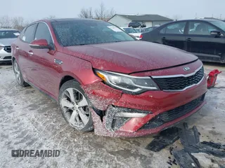 2019 Kia Optima LX with VIN 5XXGT4L31KG349821, listed as a IAAI auction lot 41366118 with 94,181 mi miles. Bid and sale history available at carsss.com. Image 1.