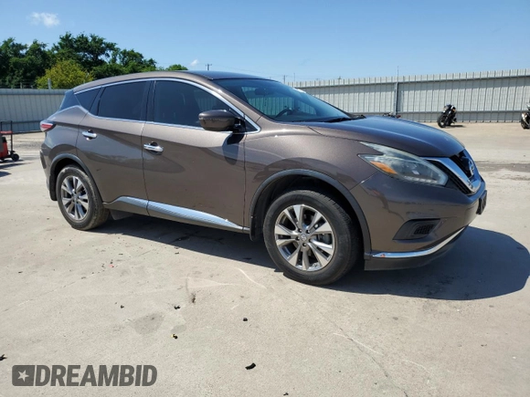 2018 Nissan Murano S z VIN 5N1AZ2MG8JN149656, wystawiony jako Copart lot #54103135 z przebiegiem 49 463 mil mil oraz Czysty tytuł • Clean title. Historia ofert i sprzedaży dostępna na DreamBid. Obrazek 4.