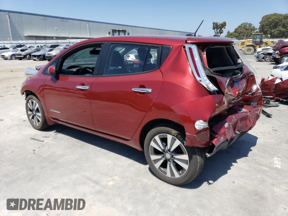 2015 Nissan LEAF SV with VIN 1N4AZ0CPXFC309636, listed as a Copart auction lot 57263473 with 0 mi miles. Bid and sale history available at carsss.com. Image 2.