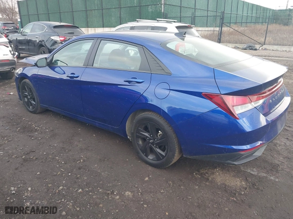 2021 Hyundai Elantra SEL with VIN 5NPLM4AG8MH032708, listed as a IAAI auction lot 41460624 with 51,122 mi miles. Bid and sale history available at carsss.com. Image 3.