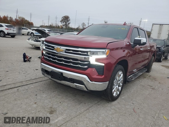 2023 Chevrolet Silverado 1500 LTZ with VIN 1GCUDGED9PZ200505, listed as a Copart auction lot 75871183 with 9,965 mi miles. Bid and sale history available at carsss.com. Image 1.