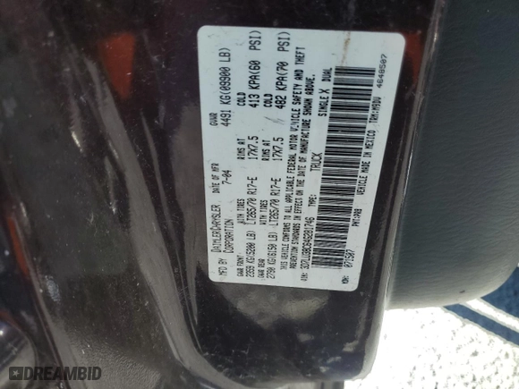 2004 Dodge Ram 3500 SLT with VIN 3D7LU38C64G281746, listed as a Copart auction lot 82835994 with 0 mi miles and Clean Title. Bid and sale history available at carsss.com. Image 12.