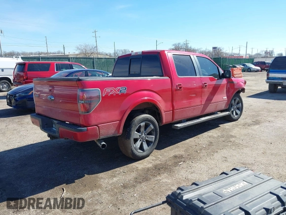2012 Ford F-150 XL with VIN 1FTFW1CT5CFC95215, listed as a IAAI auction lot 41644046 with 222,735 mi miles. Bid and sale history available at carsss.com. Image 4.