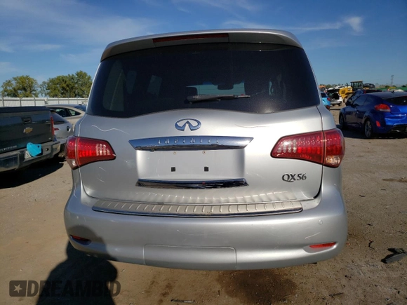 2011 Infiniti QX56 7-passenger with VIN JN8AZ2NE0B9005454, listed as a Copart auction lot 73222904 with 143,449 mi miles and Salvage Title. Bid and sale history available at carsss.com. Image 6.