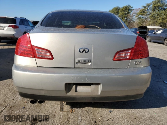 2003 Infiniti G35 w/Leather with VIN JNKCV51E83M016075, listed as a Copart auction lot 84657544 with 196,858 mi miles and Salvage Title. Bid and sale history available at DreamBid. Image 6.
