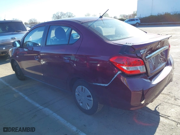 2020 Mitsubishi Mirage G4 ES with VIN ML32F3FJ3LHF00531, listed as a IAAI auction lot 41820798 with 62,625 mi miles. Bid and sale history available at carsss.com. Image 3.
