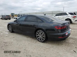 2022 Audi A8 with VIN WAULDAF8XNN005475, listed as a Copart auction lot 86819894 with 43,777 mi miles and Salvage Title. Bid and sale history available at carsss.com. Image 2.