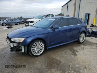 2016 Audi A3 e-tron Premium Plus with VIN WAUTPBFF9GA050316, listed as a Copart auction lot 86016444 with 65,491 mi miles and Salvage Title. Bid and sale history available at DreamBid. Image 1.