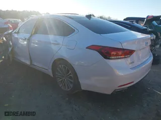 2016 Hyundai Genesis 3.8L with VIN KMHGN4JEXGU118461, listed as a IAAI auction lot 41368607 with 116,967 mi miles. Bid and sale history available at carsss.com. Image 3.