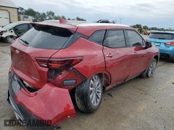 2024 Chevrolet Blazer Premier z VIN 3GNKBFR4XRS187577, wystawiony jako Copart lot #74504054 z przebiegiem 7 495 mil mil oraz Szkoda całkowita • Salvage title. Historia ofert i sprzedaży dostępna na DreamBid. Obrazek 3.