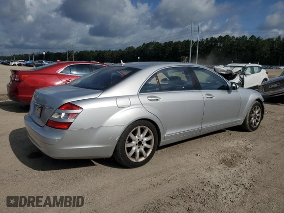 2007 Mercedes-Benz S 550 with VIN WDDNG71X17A127680, listed as a Copart auction lot 61382985 with 268,493 mi miles and Salvage title. Bid and sale history available at DreamBid. Image 3.