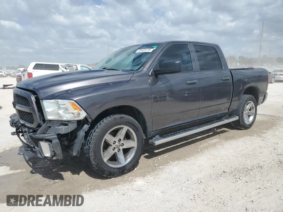 2018 Ram 1500 Express z VIN 1C6RR7KG1JS258072, wystawiony jako Copart lot #53433775 z przebiegiem 122 000 mil mil oraz Szkoda całkowita • Salvage title. Historia ofert i sprzedaży dostępna na DreamBid. Obrazek 1.