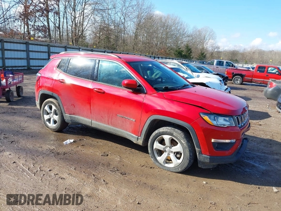 2018 Jeep Compass Latitude z VIN 3C4NJDBB3JT249146, wystawiony jako IAAI lot #41208876 z przebiegiem 78 192 mil mil oraz . Historia ofert i sprzedaży dostępna na DreamBid. Obrazek 1.