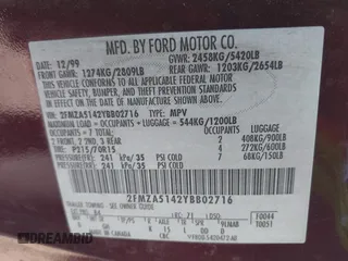 2000 Ford Windstar LX with VIN 2FMZA5142YBB02716, listed as a IAAI auction lot 42479079 with Not provided miles and . Bid and sale history available at DreamBid. Image 9.