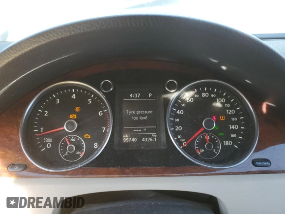2011 Volkswagen CC Lux Plus with VIN WVWHN7ANXBE719706, listed as a Copart auction lot 89092365 with 99,740 mi miles and Salvage Title. Bid and sale history available at carsss.com. Image 9.