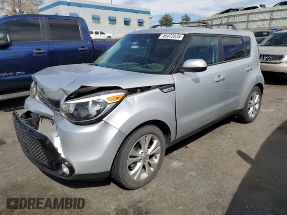 2016 Kia Soul + with VIN KNDJP3A5XG7871419, listed as a Copart auction lot 49472535 with 84,939 mi miles and Salvage Title. Bid and sale history available at carsss.com. Image 1.