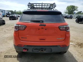 2018 Jeep Compass Trailhawk with VIN 3C4NJDDB3JT424282, listed as a Copart auction lot 52870765 with 95,208 mi miles and Salvage title. Bid and sale history available at DreamBid. Image 6.