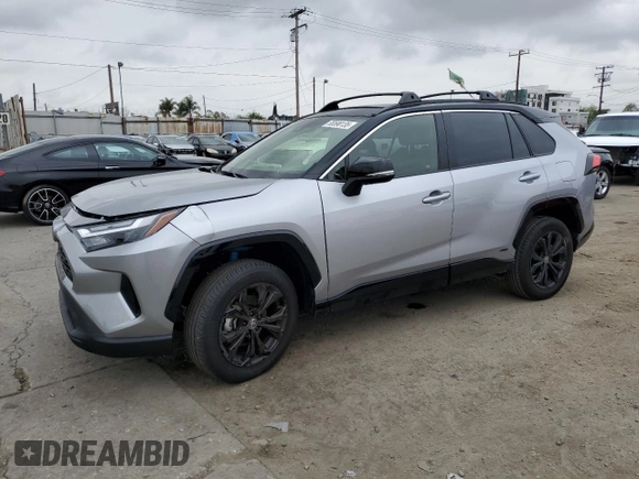 2024 Toyota RAV4 Hybrid XSE with VIN JTME6RFV1RD563804, listed as a Copart auction lot 55598135 with 4,079 mi miles and Salvage Title. Bid and sale history available at DreamBid. Image 1.