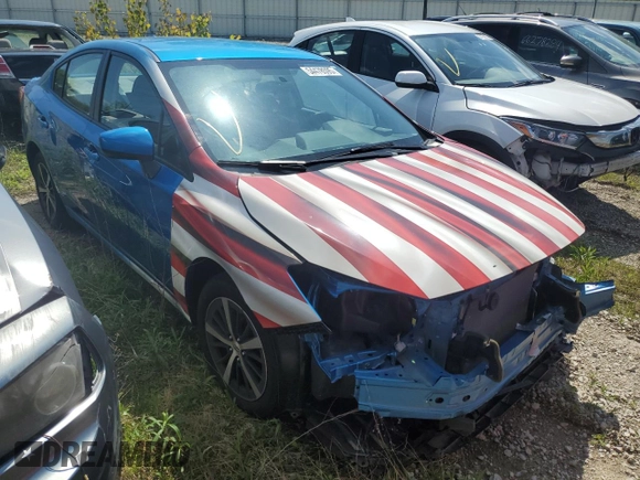 2023 Subaru Impreza Premium with VIN 4S3GKAV61P3600871, listed as a Copart auction lot 54478595 with 27,697 mi miles and Salvage title. Bid and sale history available at DreamBid. Image 4.