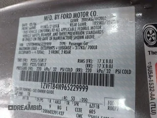 2006 Ford Mustang Standard with VIN 1ZVFT84N965229999, listed as a IAAI auction lot 41596134 with 60,473 mi miles and . Bid and sale history available at carsss.com. Image 9.