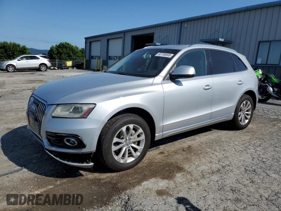 2014 Audi Q5 Premium Plus with VIN WA1LFAFP8EA008350, listed as a Copart auction lot 60706995 with 80,916 mi miles and Salvage title. Bid and sale history available at DreamBid. Image 1.