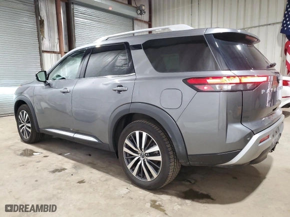 2022 Nissan Pathfinder Platinum with VIN 5N1DR3DK9NC232358, listed as a Copart auction lot 50092585 with 61,426 mi miles and Clean Title. Bid and sale history available at carsss.com. Image 2.