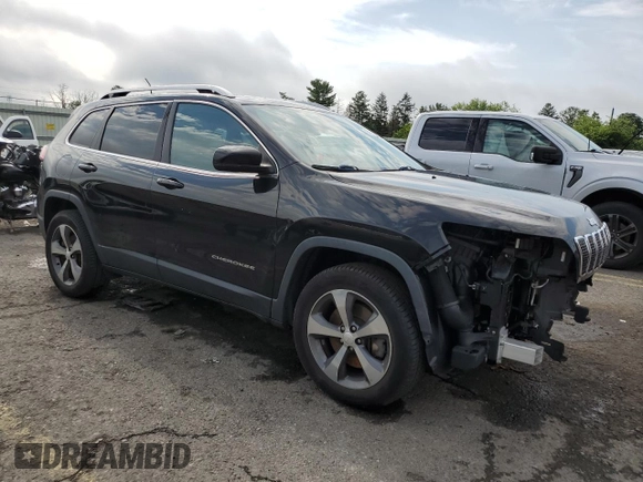 2019 Jeep Cherokee Limited with VIN 1C4PJMDN7KD142611, listed as a Copart auction lot 62733195 with 87,616 mi miles and Salvage title. Bid and sale history available at DreamBid. Image 4.