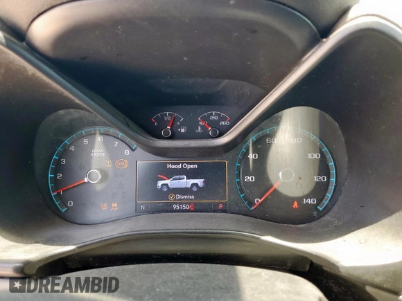 2020 Chevrolet Colorado 4WD LT with VIN 1GCGTCEN2L1102779, listed as a Copart auction lot 57091205 with 95,150 mi miles and Salvage title. Bid and sale history available at DreamBid. Image 9.