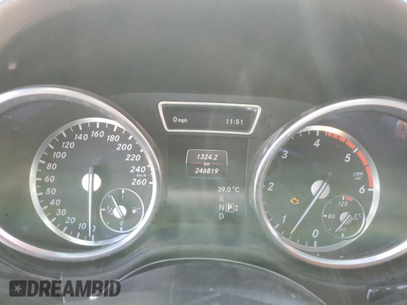 2014 Mercedes-Benz M 350 with VIN 4JGDA2EB6EA333756, listed as a Copart auction lot 55463035 with 246,819 mi miles and Salvage Title. Bid and sale history available at DreamBid. Image 9.