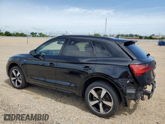 2022 Audi Q5 S line Prestige with VIN WA1FAAFY7N2111029, listed as a Copart auction lot 61124405 with 28,442 mi miles and Salvage title. Bid and sale history available at DreamBid. Image 2.