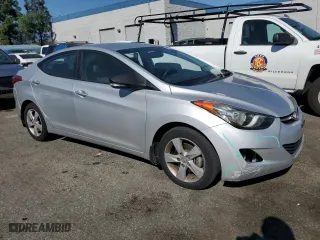 2013 Hyundai Elantra GLS PZEV with VIN KMHDH4AE9DU534796, listed as a Copart auction lot 52559425 with 156,676 mi miles and Salvage Title. Bid and sale history available at carsss.com. Image 4.