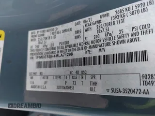 2021 Ford Bronco with VIN 1FMDE5BH4MLA71298, listed as a IAAI auction lot 41120172 with 38,723 mi miles. Bid and sale history available at carsss.com. Image 9.