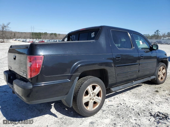 2010 Honda Ridgeline RTL with VIN 5FPYK1F51AB010343, listed as a Copart auction lot 49608295 with 0 mi miles and Non Repairable. Bid and sale history available at carsss.com. Image 3.
