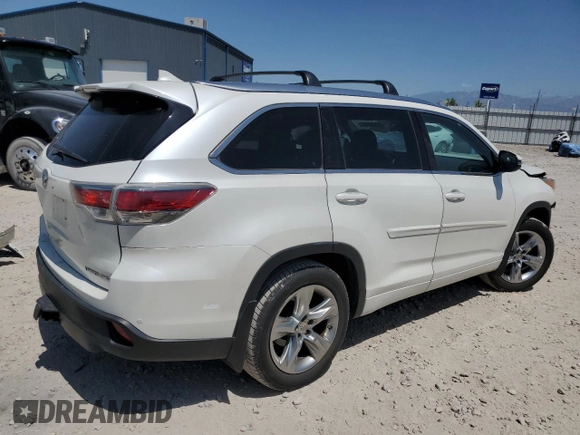 2015 Toyota Highlander Limited with VIN 5TDDKRFH5FS220155, listed as a Copart auction lot 61632405 with 152,932 mi miles and Salvage title. Bid and sale history available at DreamBid. Image 3.