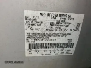 2013 Ford Explorer with VIN 1FM5K7B81DGA55450, listed as a Copart auction lot 49136865 with 213,734 mi miles and Salvage Title. Bid and sale history available at carsss.com. Image 13.