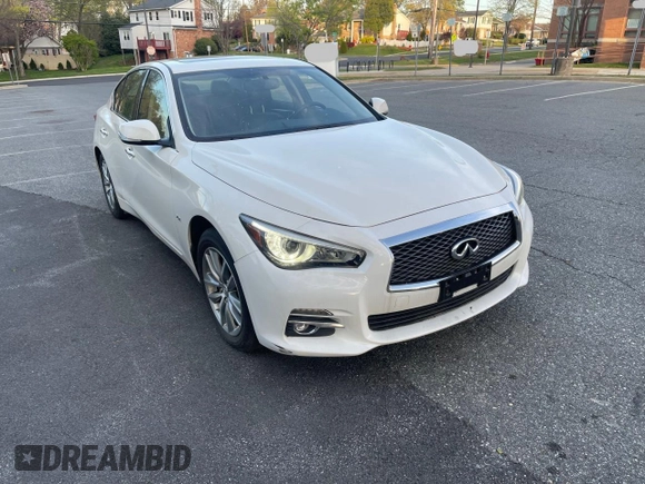 2017 Infiniti Q50 2.0t Premium with VIN JN1CV7AR2HM681872, listed as a Copart auction lot 53921215 with 29,414 mi miles and Clean Title. Bid and sale history available at carsss.com. Image 1.