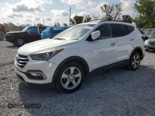 2017 Hyundai Santa Fe 2.4L z VIN 5NMZU3LB6HH017097, wystawiony jako Copart lot #57755125 z przebiegiem Nie podano mil oraz Czysty tytuł • Clean title. Historia ofert i sprzedaży dostępna na DreamBid. Obrazek 1.