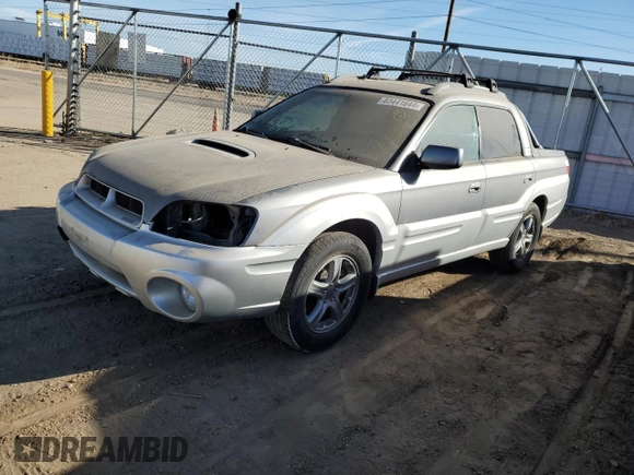2005 Subaru Baja Turbo z VIN 4S4BT63C556104069, wystawiony jako Copart lot #83441644 z przebiegiem 152 411 mil mil oraz Szkody całkowita. Historia ofert i sprzedaży dostępna na DreamBid. Obrazek 1.