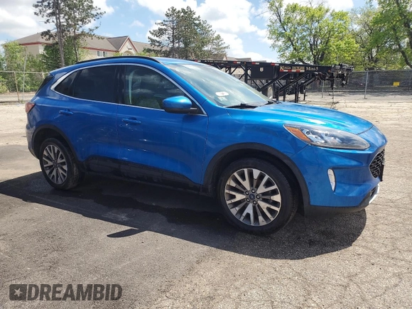 2021 Ford Escape Titanium с VIN 1FMCU9J90MUA58591, выставлен на аукционе Copart как лот 57126875 с пробегом 109 483 миль миль и Списание • Salvage title. История ставок и продаж доступна на DreamBid. Изображение 4.