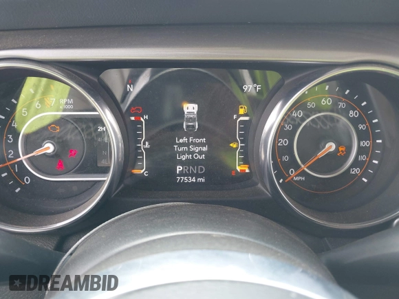 2020 Jeep Wrangler Unlimited Sahara High Altitude z VIN 1C4HJXEG2LW265227, wystawiony jako IAAI lot #42270274 z przebiegiem 77 534 mil mil oraz . Historia ofert i sprzedaży dostępna na DreamBid. Obrazek 7.