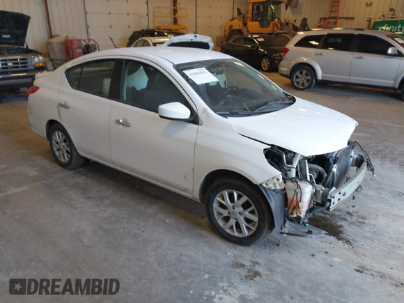 2018 Nissan Versa SV with VIN 3N1CN7AP0JL857140, listed as a IAAI auction lot 41886582 with 155,227 mi miles. Bid and sale history available at carsss.com. Image 1.