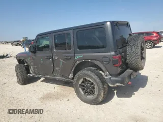 2018 Jeep Wrangler Unlimited Rubicon with VIN 1C4HJXFN6JW203324, listed as a Copart auction lot 47960635 with 80,383 mi miles and Salvage title. Bid and sale history available at DreamBid. Image 2.