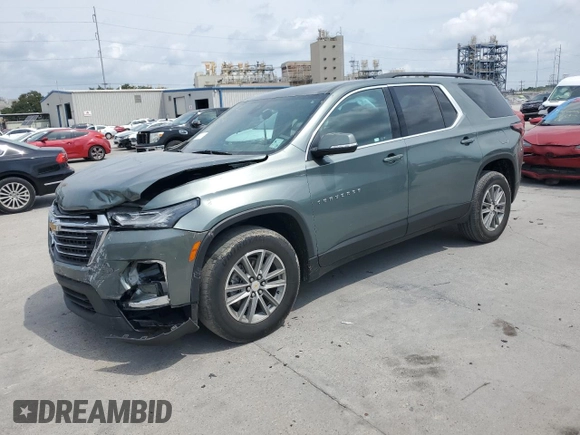 2023 Chevrolet Traverse LT Cloth with VIN 1GNERGKW3PJ108498, listed as a Copart auction lot 57167675 with 101,936 mi miles and Salvage title. Bid and sale history available at DreamBid. Image 1.