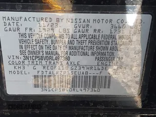 2024 Nissan Kicks S z VIN 3N1CP5BV0RL497360, wystawiony jako IAAI lot #42281912 z przebiegiem 11 234 mil mil oraz . Historia ofert i sprzedaży dostępna na DreamBid. Obrazek 9.