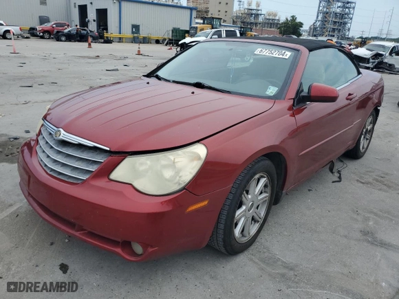2008 Chrysler Sebring Touring with VIN 1C3LC55R28N634437, listed as a Copart auction lot 67752704 with 0 mi miles and Salvage Title. Bid and sale history available at carsss.com. Image 1.